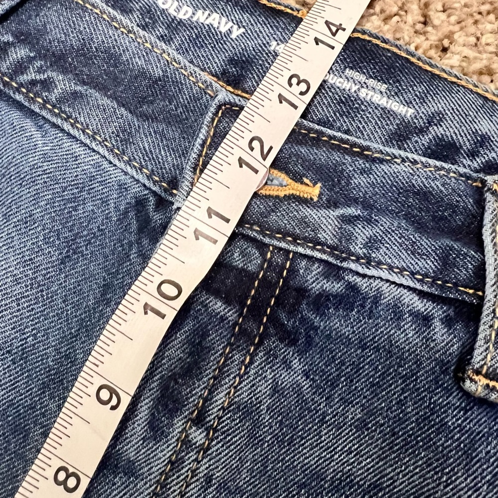 Old Navy High Rise Slouchy Straight Button Fly Size 14 NWT - Picture 5 of 9